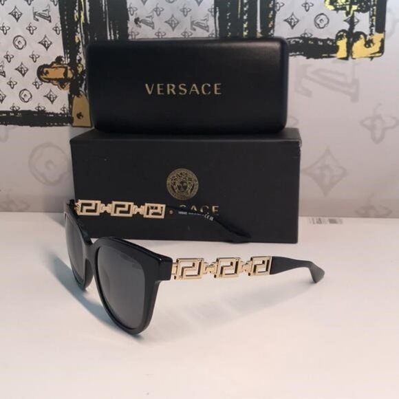 🕶️ Versace VE4394 3916 Cat-Eye Sunglasses – Black – Authentic Designer Shades - Picture 9 of 13